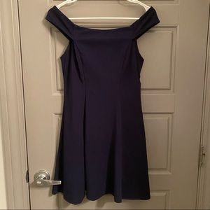 Teeze Me Navy Off the Shoulder Dress